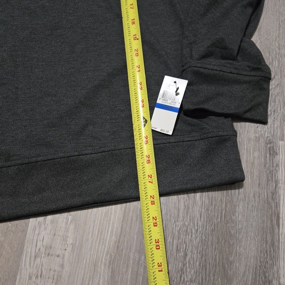 NWT Van Heusen Performance Athleisure Shirt Men's Size XL Dark Gray Zip-Up - Picture 10 of 12